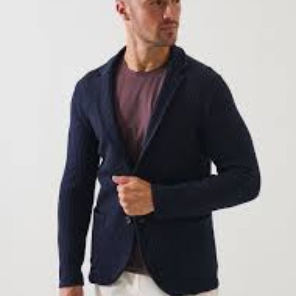 Patrick Assaraf chain stitch knit  Two-button Made in Italy men  size Medium